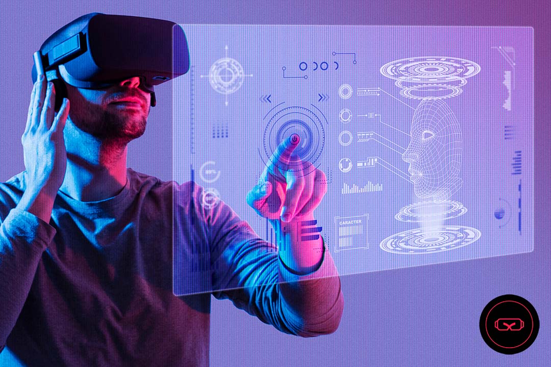 Image of a man wearing a VR headset